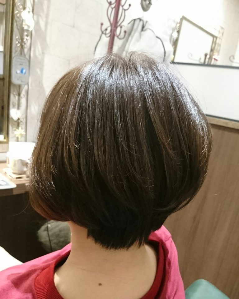 スタイリングも楽 襟足スッキリボブ(｡•̀ᴗ)و ̑̑ ｜Room hair ルームヘア｜渋谷 杉並 世田谷 新宿｜半個室プライベート空間が