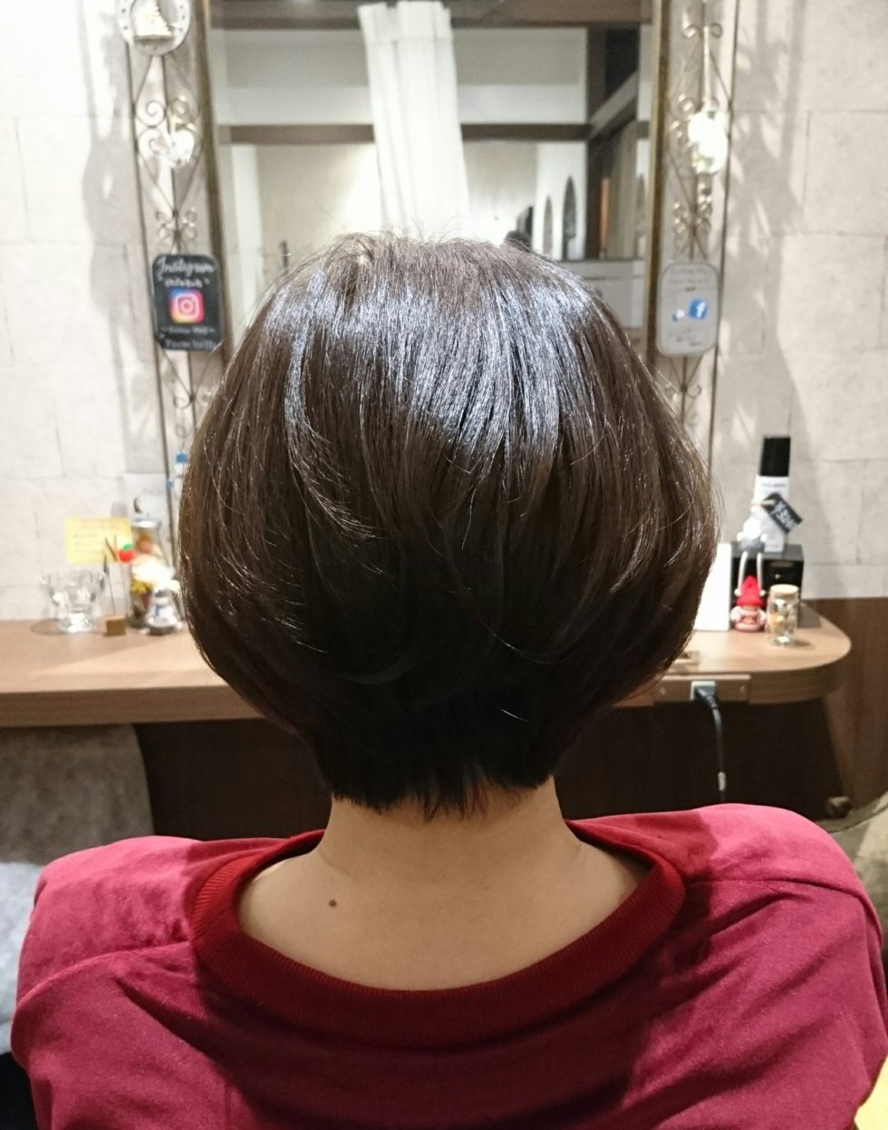 スタイリングも楽 襟足スッキリボブ(｡•̀ᴗ)و ̑̑ ｜Room hair ルームヘア｜渋谷 杉並 世田谷 新宿｜半個室プライベート空間が